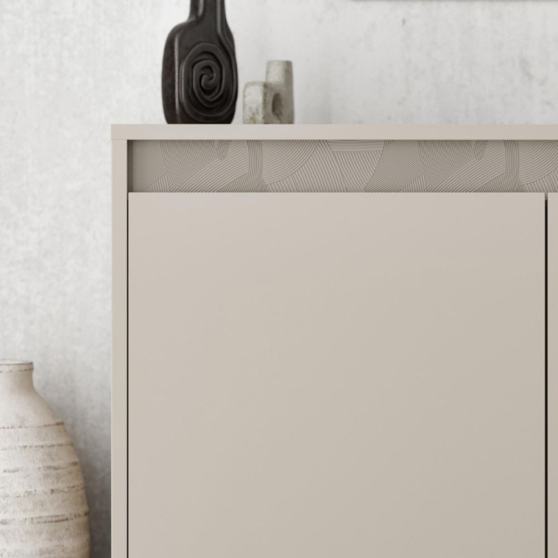 Madia Mott 150 cm. con 3 ante cashmere e dettaglio decorativo