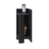 Tavolino comodino di design Elos 27x25x60h colore nero destro