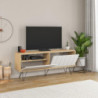 Mobile porta tv Picadilly struttura colore rovere con 2 ante a ribalta colore bianco