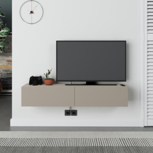 Zoom Mobile porta TV sospeso Francy cashmere con ante a ribalta 135x31.7x25 cm.