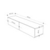 Mobile porta TV sospeso Francy cashmere con ante a ribalta 135x31.7x25 cm.