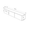 Mobile porta tv sospeso Francy 180 cm. con ante a ribalta in colore cashmere