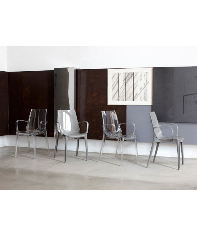 Poltrona Vanity Set da 2 in policarbonato Made in Italy SCAB DESIGN