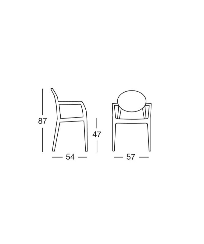 Poltrona Igloo- set da 4 -policarbonato Made in Italy SCAB DESIGN