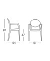 Poltrona Igloo- set da 4 -policarbonato Made in Italy SCAB DESIGN