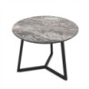 Tavolino da salotto Klint con piano effetto marmo nero arabesque e gambe nere