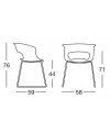 Poltrona a slitta Miss B set da 2 antishock policarbonato Made in Italy SCAB DESIGN