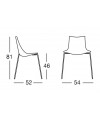 Sedia Zebra antishock set da 4 policarbonato Made in Italy SCAB DESIGN