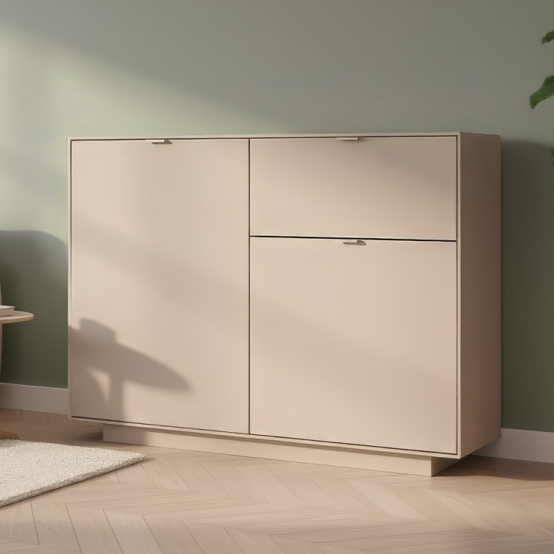 Madia Sivas 01A con 1 cassetto e 2 ante colore cashmere