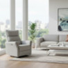 Poltrona relax Softwave recliner elettrico in tessuto G268 grigio