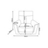 Poltrona relax Elysio con recliner elettrico in tessuto G093 sabbia