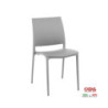 Sedia Curtis polipropilene nero grafite design ergonomico set 4 pezzi