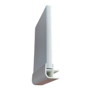 Zoom Angolare zoccolo in pvc rivestito alluminio H 10 cm.