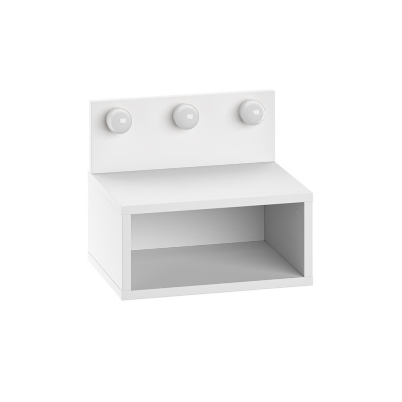 Comodino sospeso Treo con luci integrate colore bianco