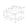 Comodino sospeso Treo con luci integrate colore cashmere