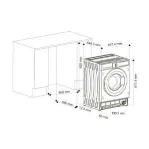 Zoom Lavatrice da incasso Daewoo WMIC84XWB1IT 1400 giri 8 kg. bianco classe B