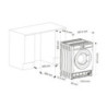 Lavatrice da incasso Daewoo WMIC84XWB1IT 1400 giri 8 kg. bianco classe B