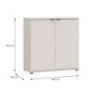 Mobile multiuso Segno con due ante L 80 cm. colore cashmere