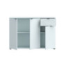 Mobile multiuso Segno con tre ante e 1 cassetto L 120 cm colore grigio chiaro