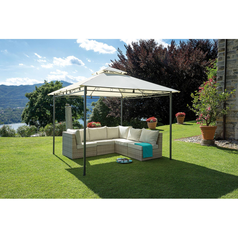 Gazebo Moia quadrato 3x3 mt robusto e versatile per esterno