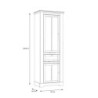 Vetrina Forma con 1 cassetto e 2 ante con luce integrata colore rovere neve e piano olmo scuro