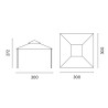Gazebo Moia quadrato 3x3 mt robusto e versatile per esterno