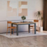 Tavolo allungabile Essenza con piano rovere e struttura grigio scuro