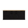 Madia Flux 4 ante e 2 cassetti in colore nero cabezone e top rovere riviera