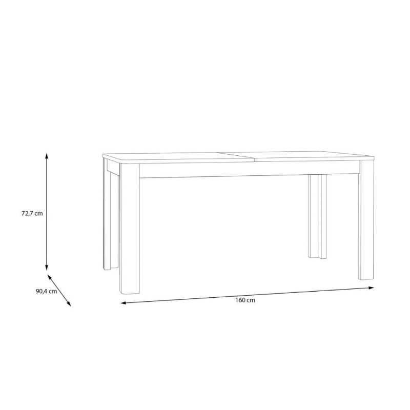 Tavolo allungabile Mono Core con allunga centrale 160x72.7x90.4 cm colore cashmere