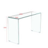 Consolle Scarlett in vetro temperato 120x40x76 cm.