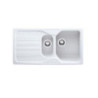 Lavello 2 vasche con gocciolatoio reversibile Franke CUG 651 97x50 cm. in fragranite bianco