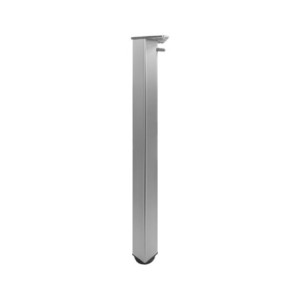 Zoom Tavolo tondo Leccino diametro 90 cm. piano bianco e gambe alluminio