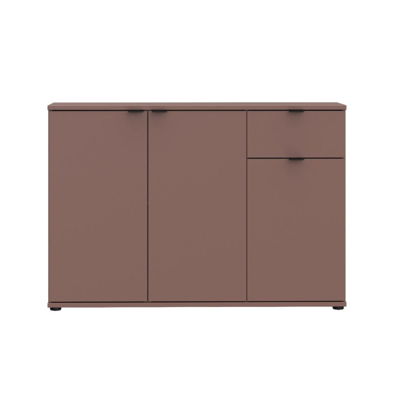 Mobile multiuso Segno con tre ante e 1 cassetto L 120 cm colore terracotta