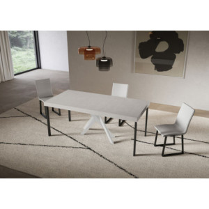 Zoom Consolle allungabile 90x40/300 cm Saki Premium telaio Bianche
