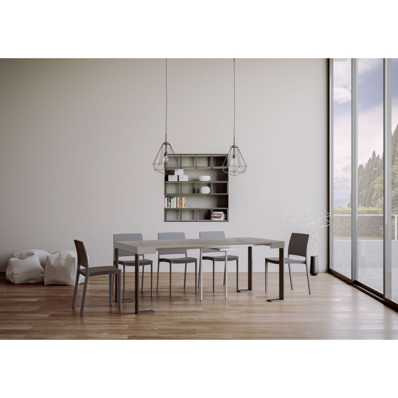 Consolle allungabile Tecno Small 90x40/196 cm antracite