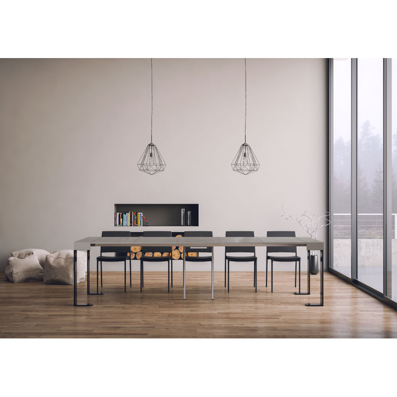 Consolle allungabile Tecno 90x40/300 cm antracite