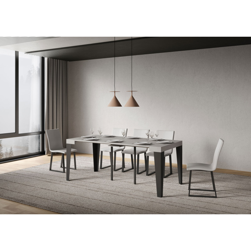 Consolle allungabile Flame 90x40/196 cm antracite