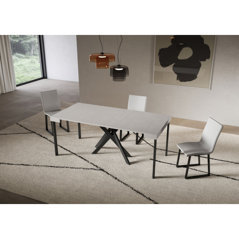 Consolle allungabile 90x40/196 cm Saki Small telaio Antracite