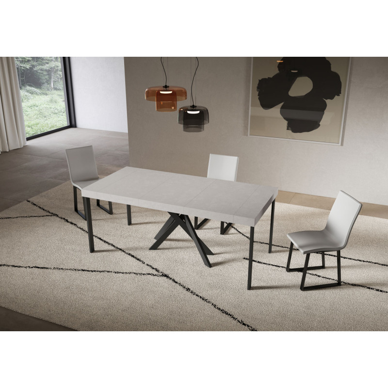 Consolle allungabile 90x40/196 cm Saki Small Premium telaio Antracite