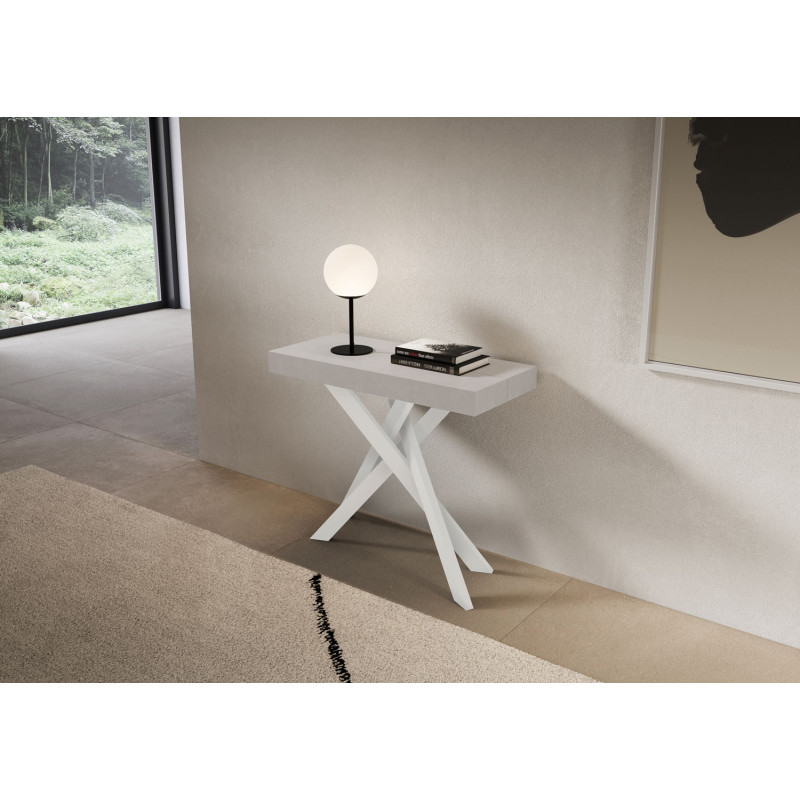 Consolle allungabile 90x40/300 cm Saki Premium telaio Bianche