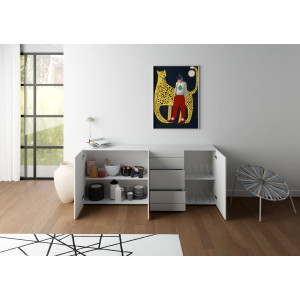 Zoom Madia moderna 3 ante/3 cassetti 200x40x83,5 cm Elios