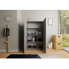Credenza alta moderna 4 ante 100x35x165 cm Elios