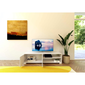 Zoom Porta TV moderno 2 ante con vano a giorno 150x40x40 cm Lumina