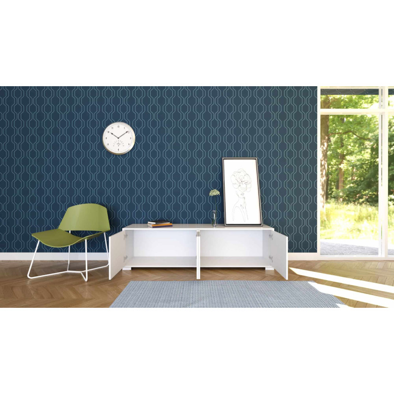 Porta TV moderno 4 ante 172x40x48 cm Lumina
