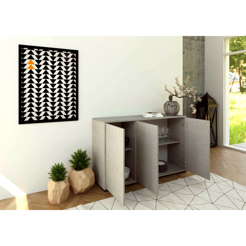 Madia moderna 3 ante 130x40x83 cm Lumina