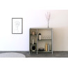 Credenza alta moderna 3 ante 100x35x110 cm Riflesso