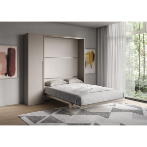 Zoom Letto matrimoniale francese a scomparsa 140 Versia con armadio 1 anta sx