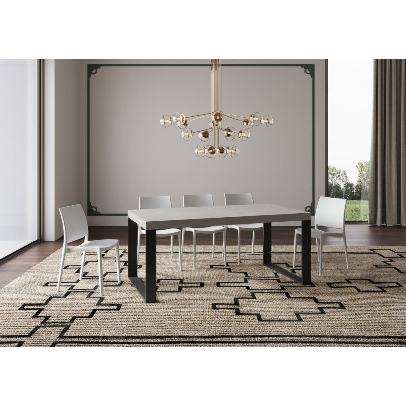 Tavolo allungabile 200/304x90 cm Tecno telaio Antracite
