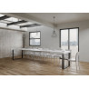 Tavolo allungabile 140/400x90 cm Tecno telaio Antracite