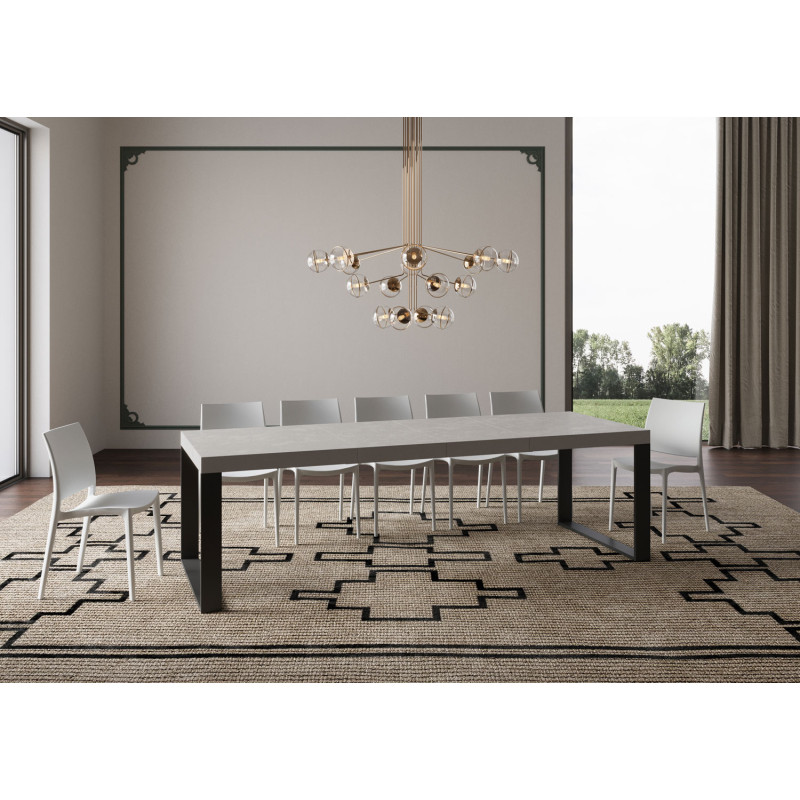 Tavolo allungabile 200/304x90 cm Tecno Premium telaio Antracite